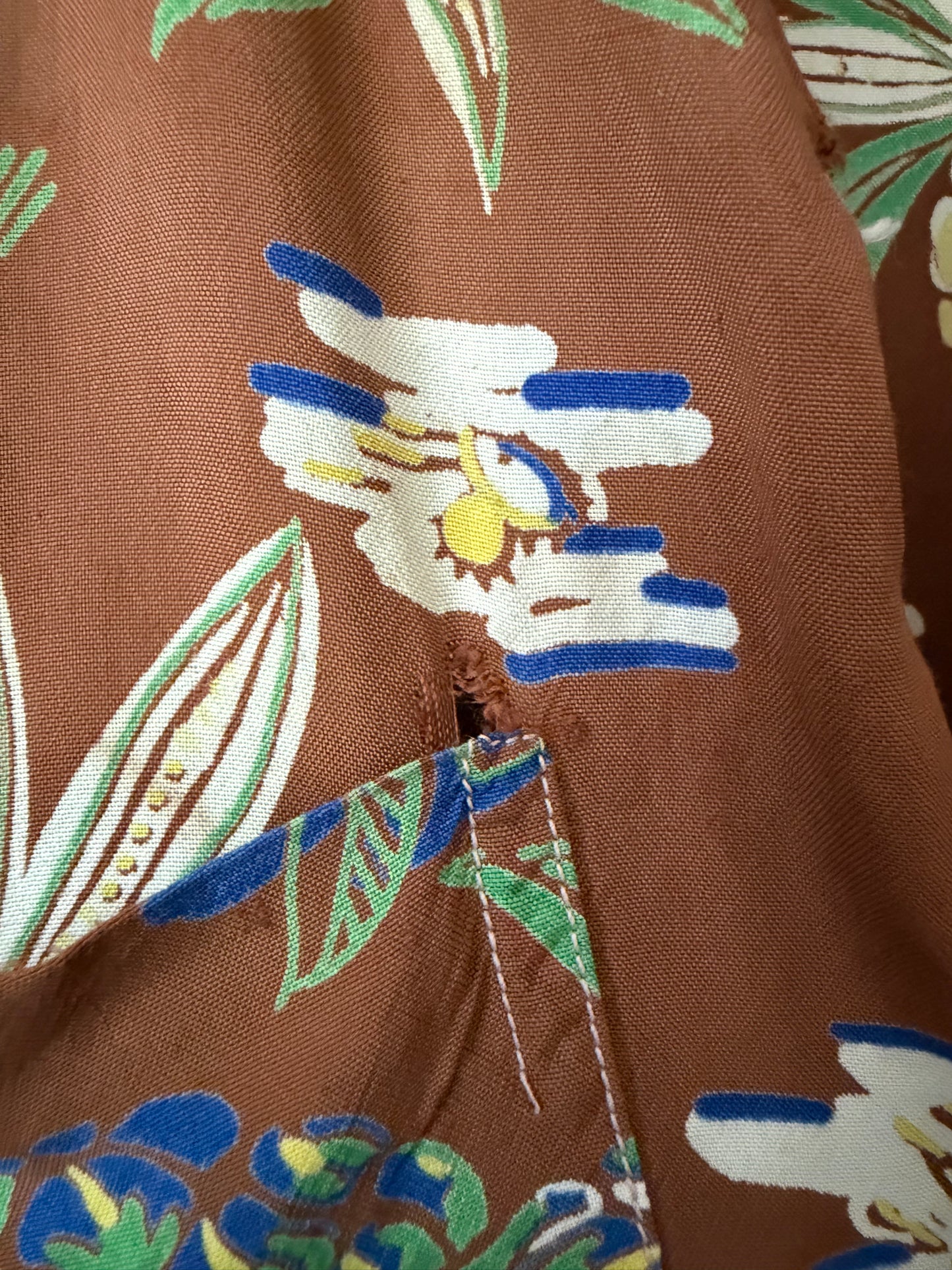 50's National Rayon Pineapple Printed Shirt