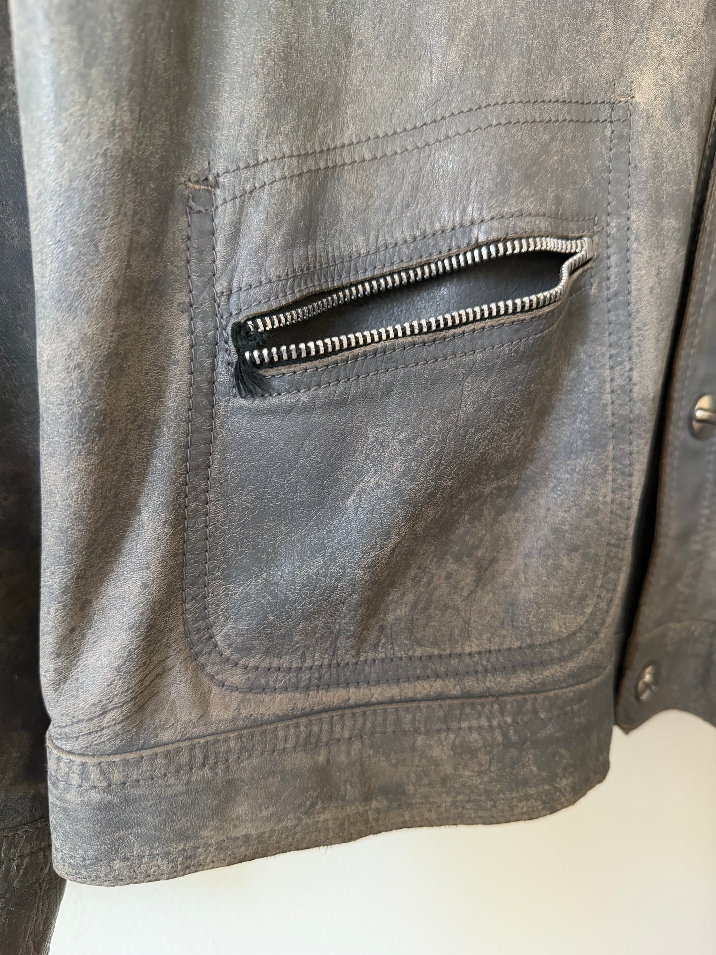 80's Suede Leather Reversible Moto Jacket