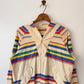 70's Striped Hooded Smock Jacket