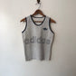 80's Adidas Women's Striped Mesh Jersey Tank Top