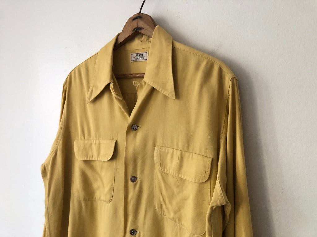 50's Arrow Gabardine Loop Collar Shirt