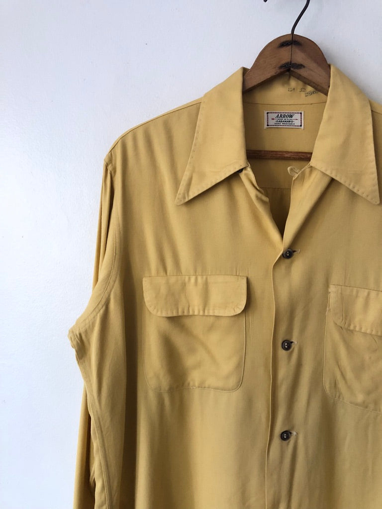 50's Arrow Gabardine Loop Collar Shirt