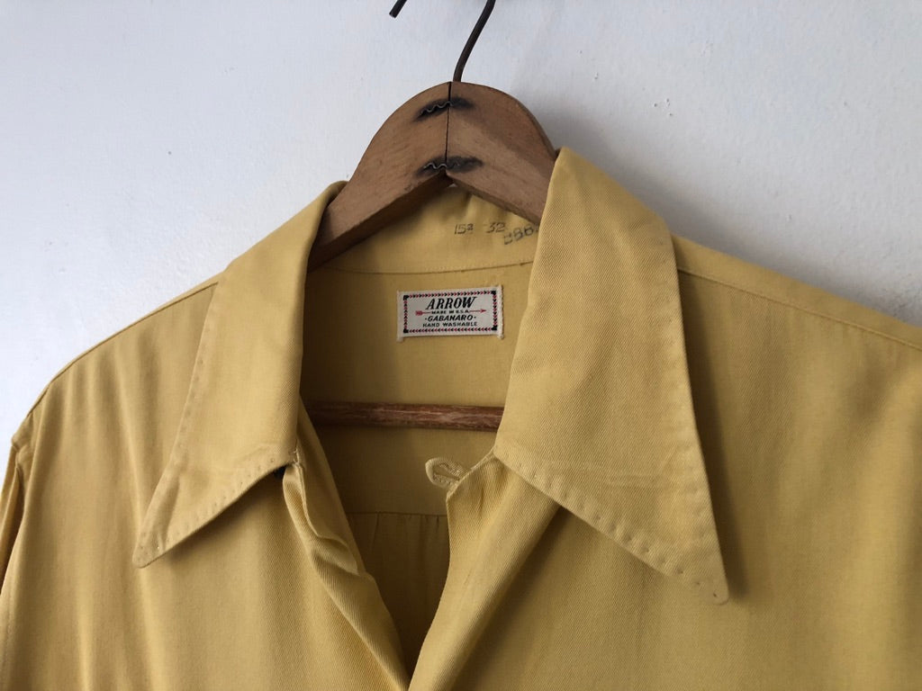 50's Arrow Gabardine Loop Collar Shirt