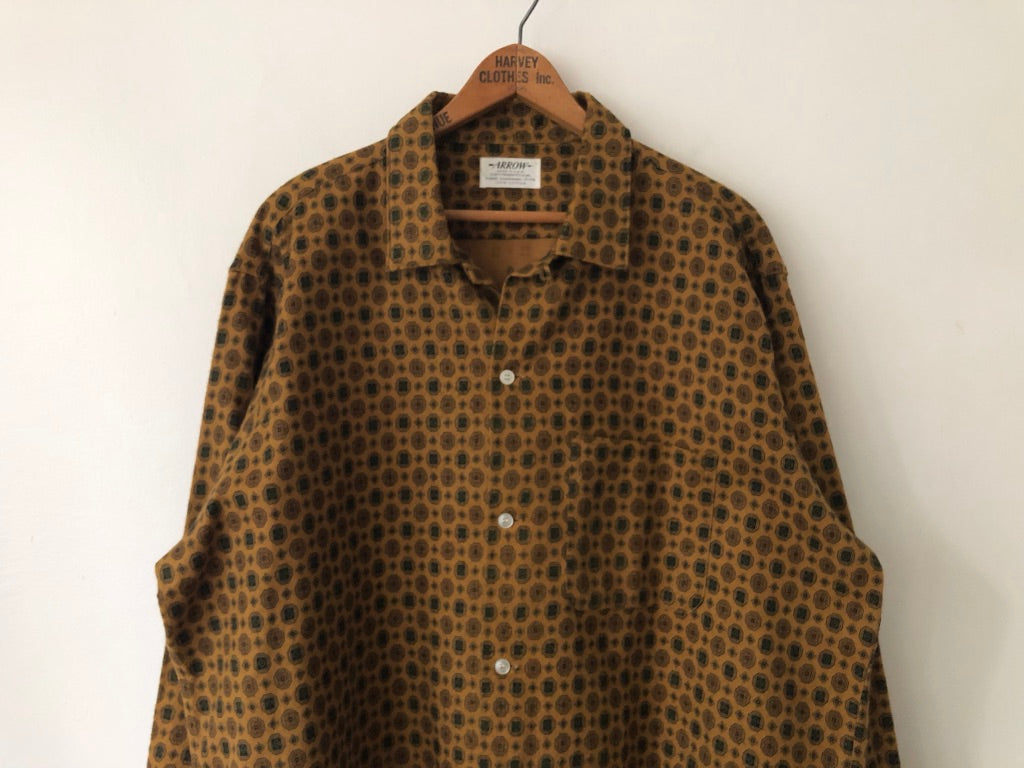 50's Arrow Octagon Printed Flannel Shirt