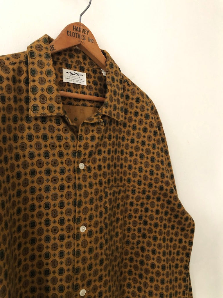 50's Arrow Octagon Printed Flannel Shirt