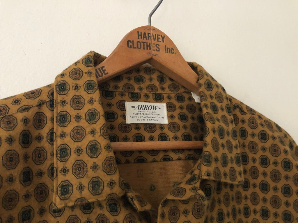 50's Arrow Octagon Printed Flannel Shirt