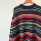 90's J Crew Colorful Striped Wool Sweater