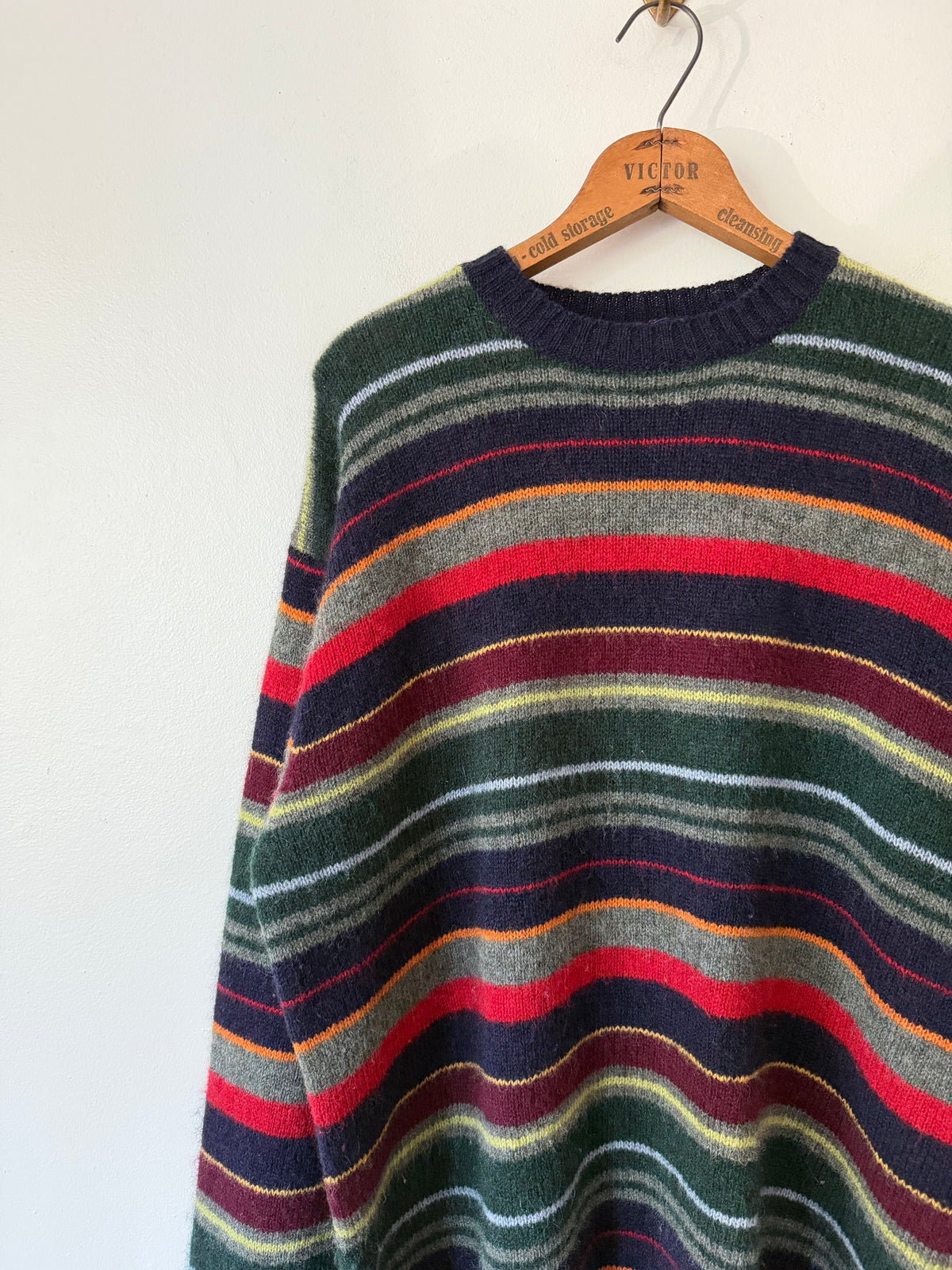 90's J Crew Colorful Striped Wool Sweater