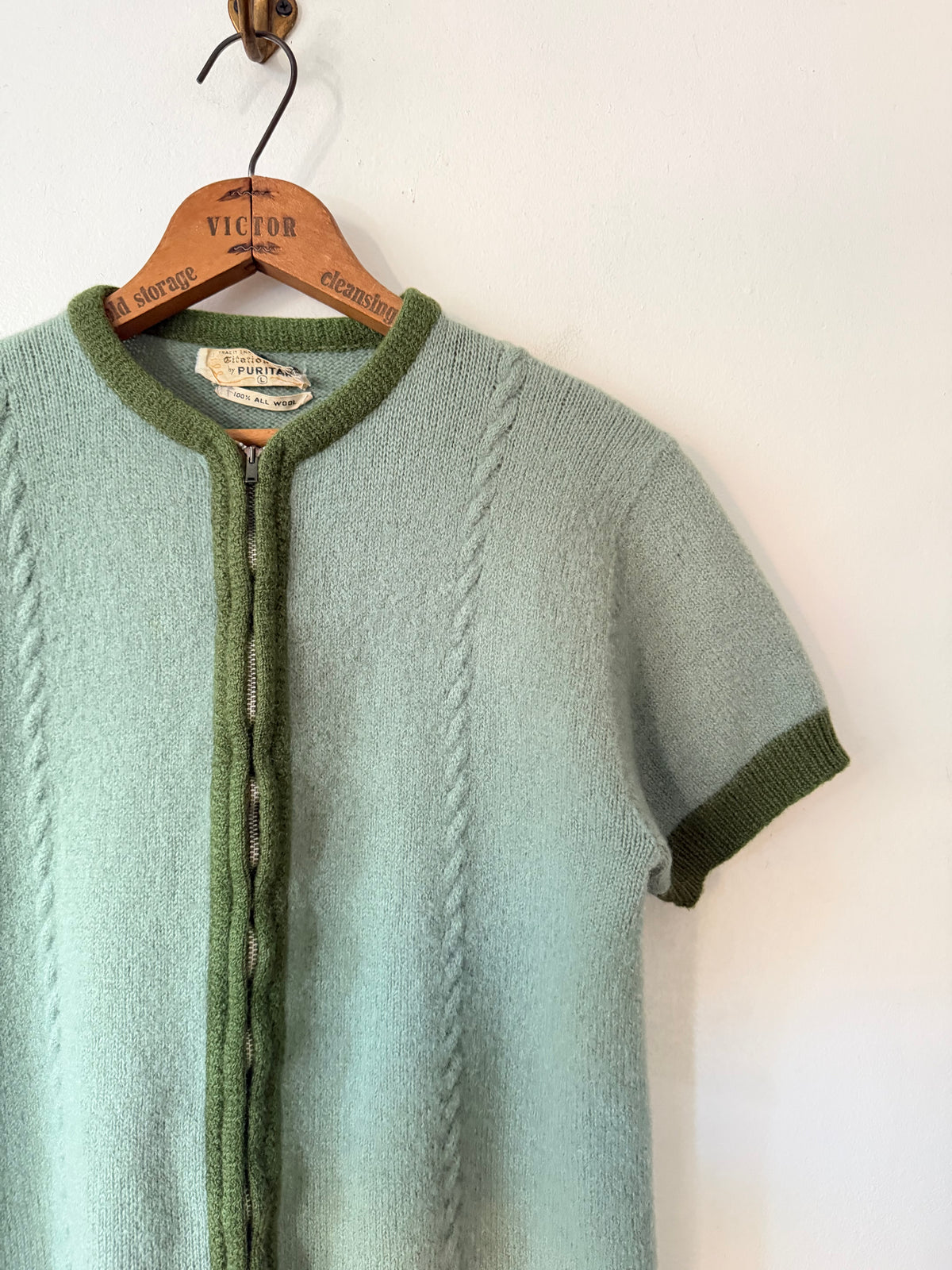 60's Puritan Wool Zip Up Sweater