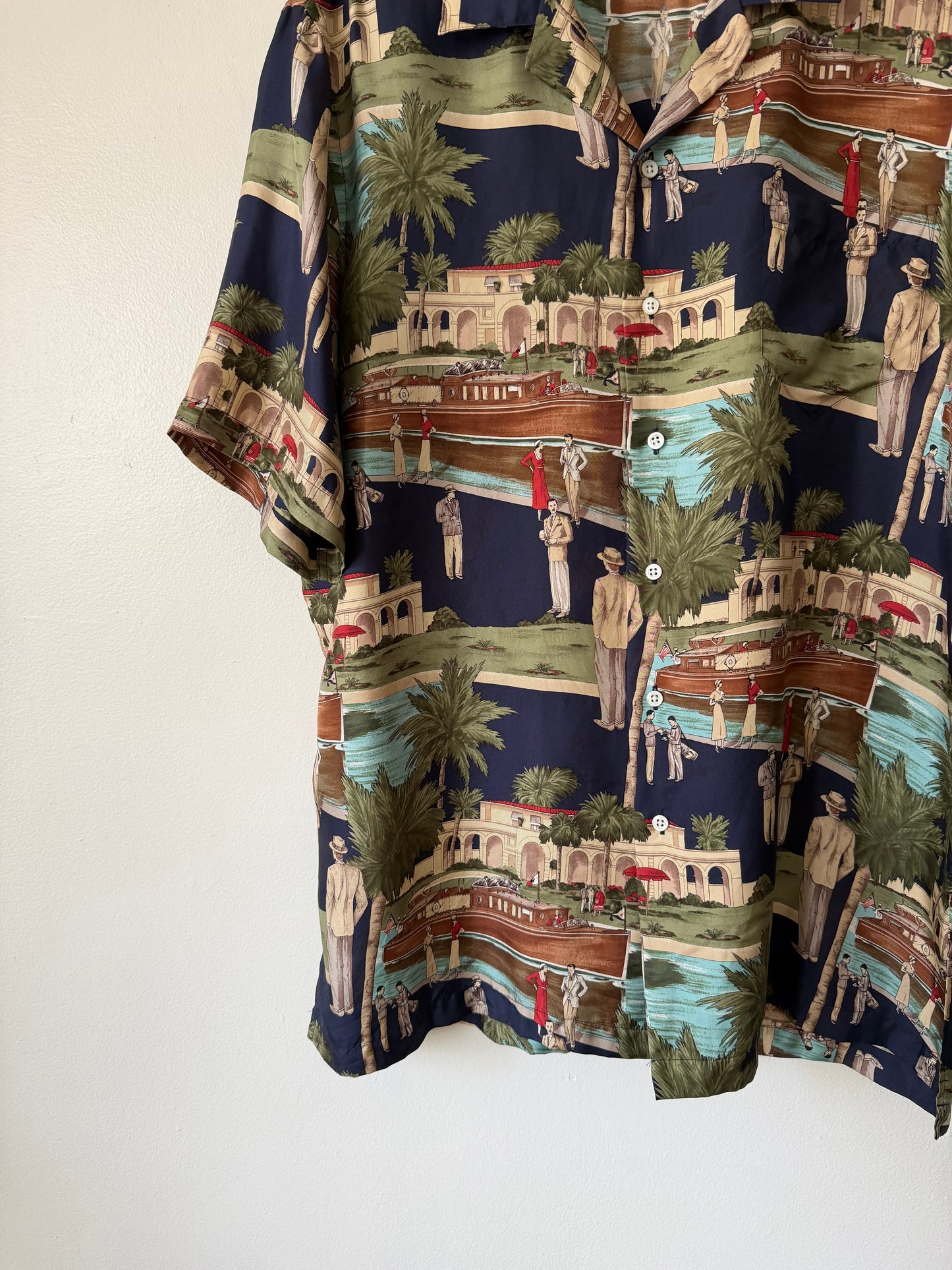 80's Polo Ralph Lauren Silk Graphic Shirt