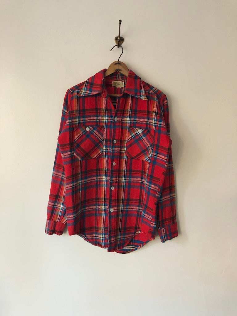 60's Berkfield Plaid Flannel Shirt