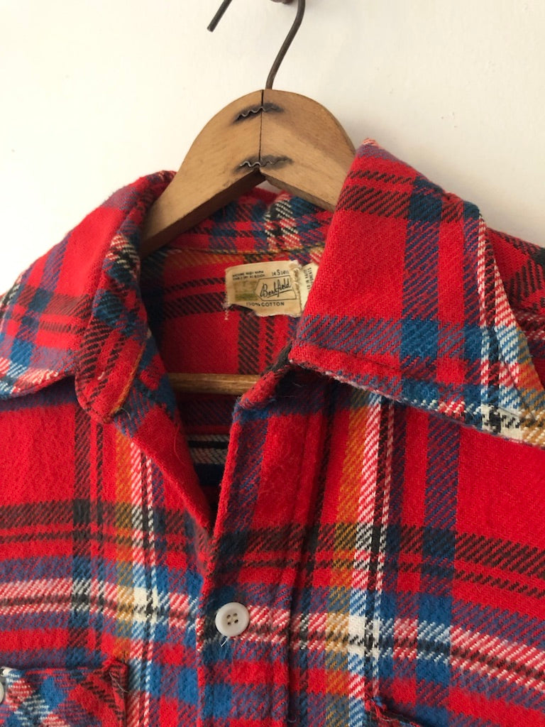 60's Berkfield Plaid Flannel Shirt