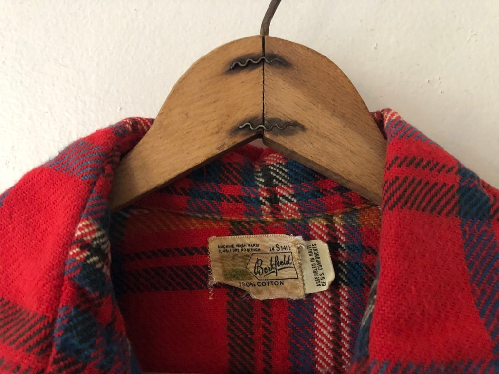 60's Berkfield Plaid Flannel Shirt