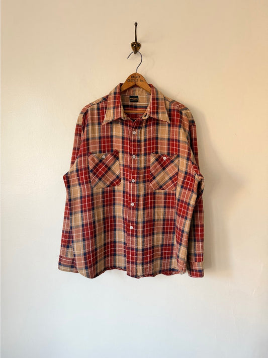 70's Big Yank Cotton Plaid Flannel Shirt