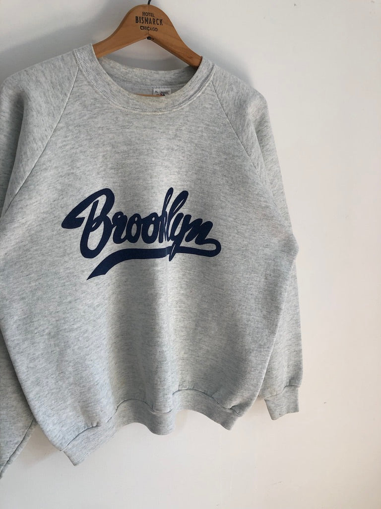 90's Classic Brooklyn Spell Out Sweatshirt