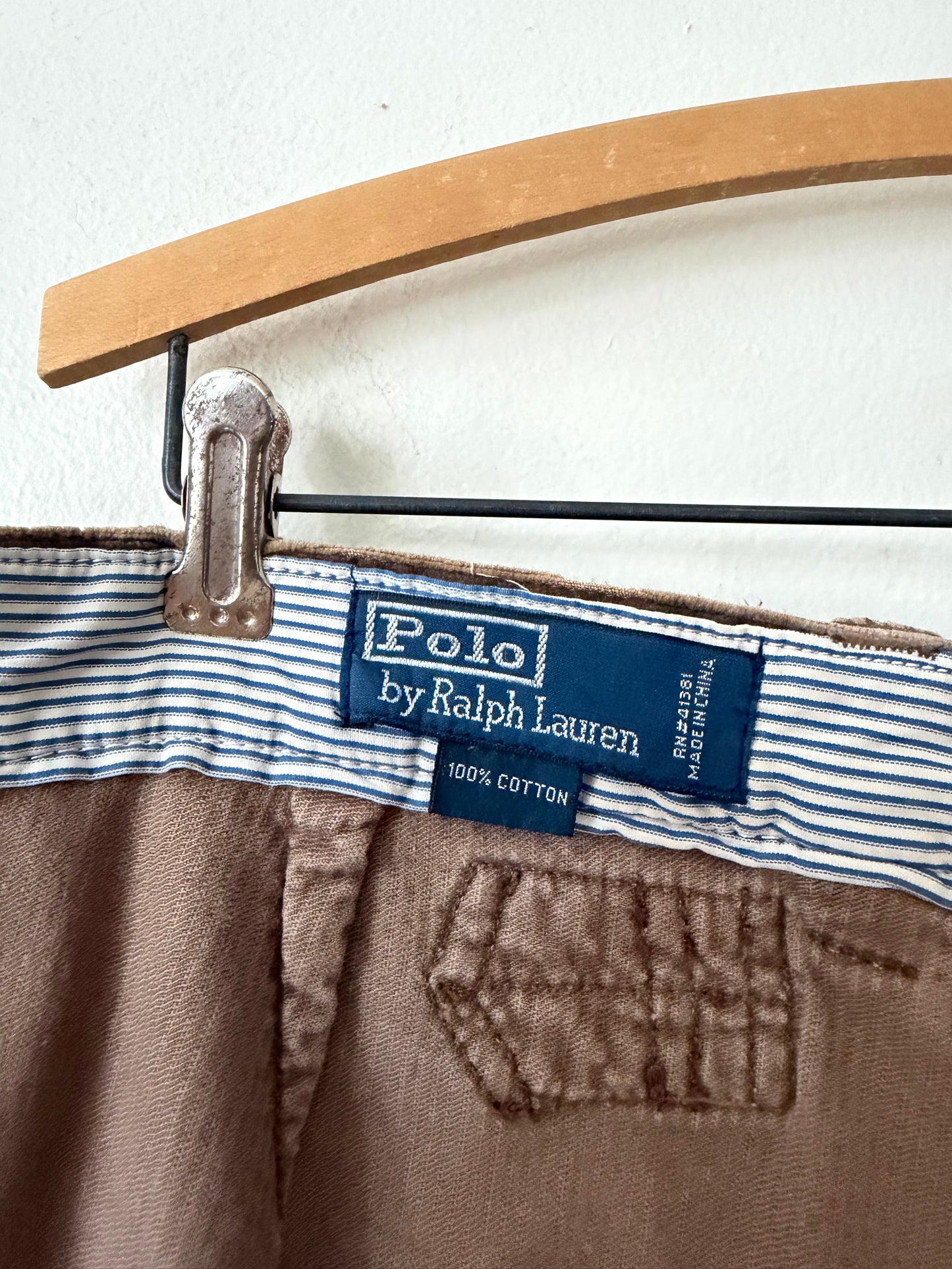 Polo Ralph Lauren Patchwork Corduroy Buckle Back Pants
