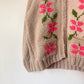 60's Wool Floral Graphic Cowichan Sweater