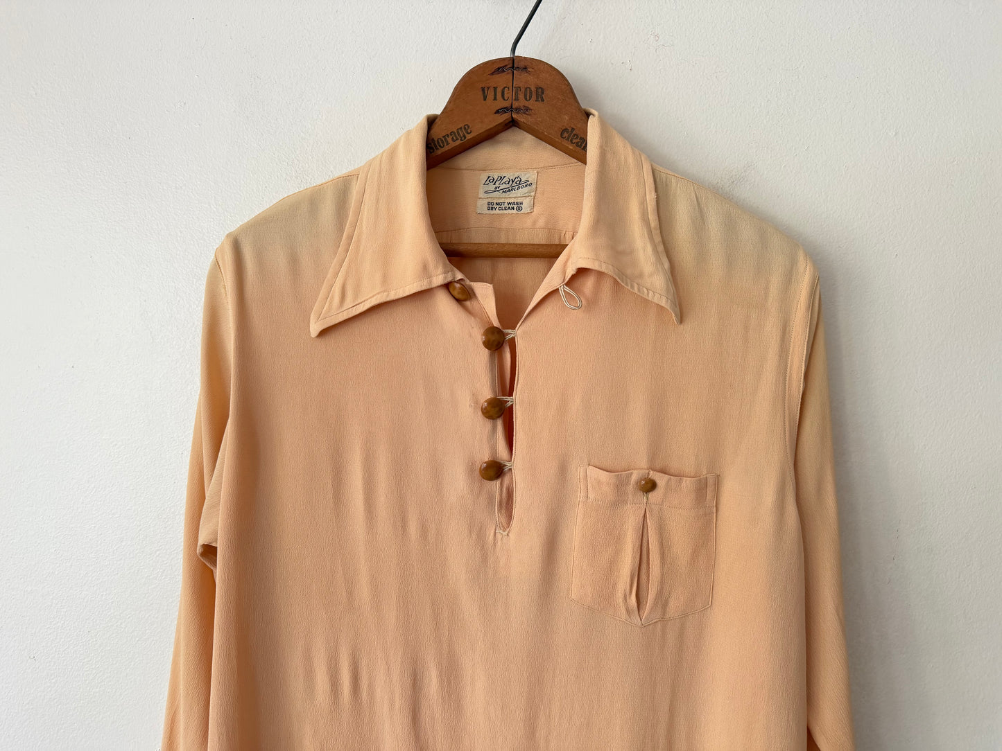 50's La Playa Marlboro Sheer Pullover Shirt
