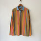 90's J. Crew Colorful Striped L/S Polo