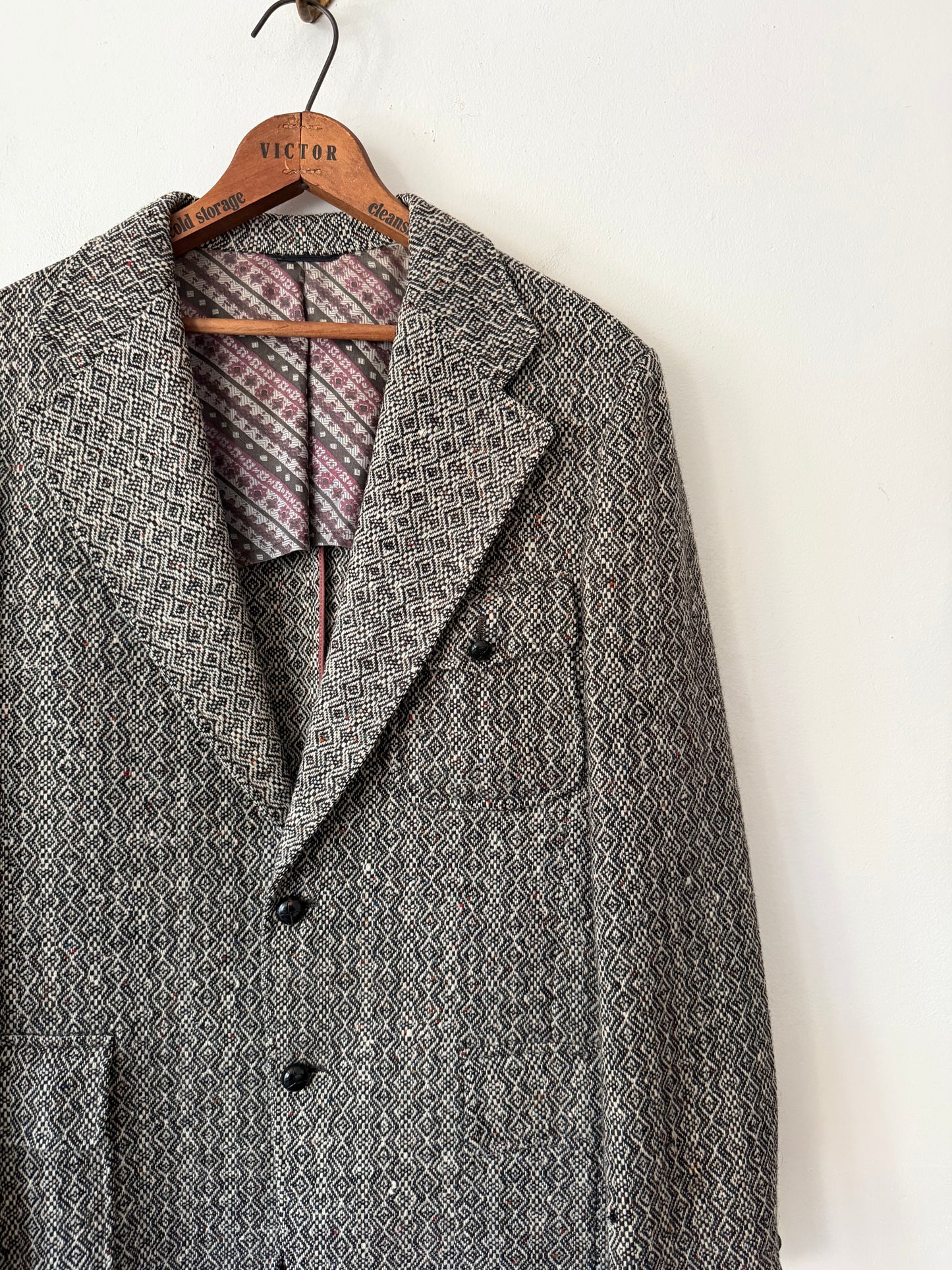 50's Geometric Wool Sport Blazer