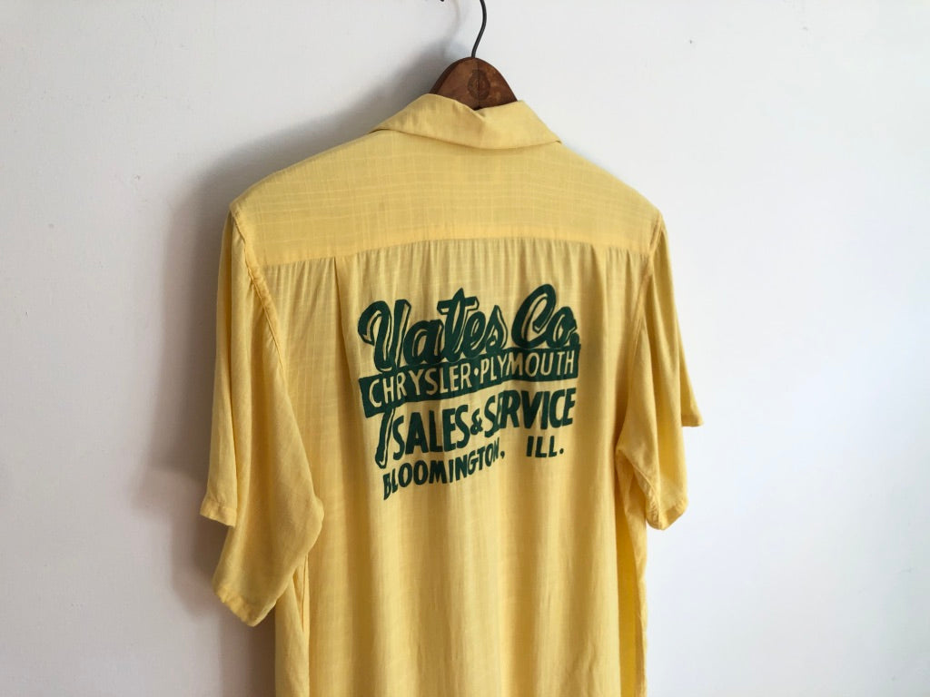 60's Campus Yates Co. Car Sales Uniform Shirt