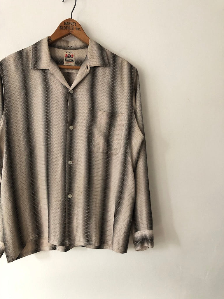 60's Campus Shadow Striped Shirt
