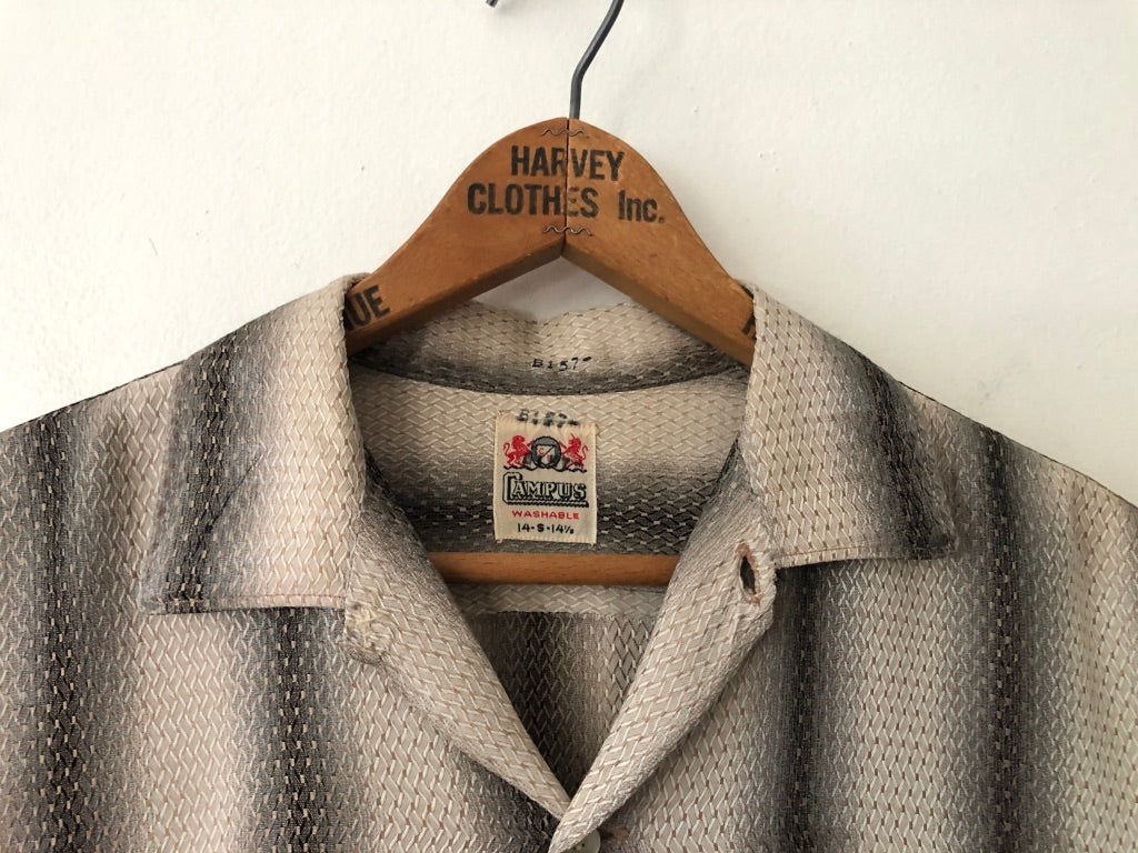60's Campus Shadow Striped Shirt