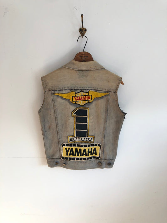 70's Chopped Denim Custom Yamaha Vest