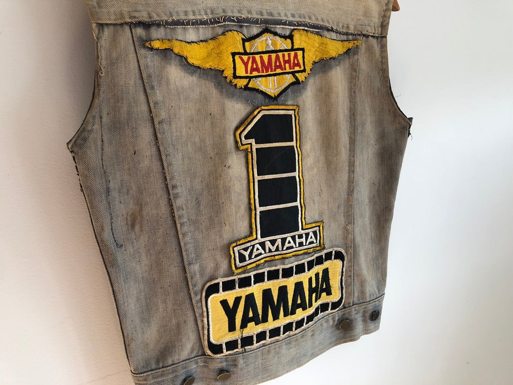 70's Chopped Denim Custom Yamaha Vest