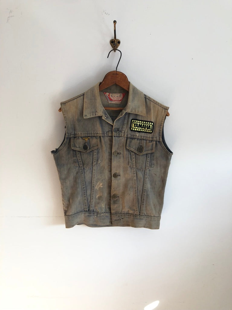 70's Chopped Denim Custom Yamaha Vest