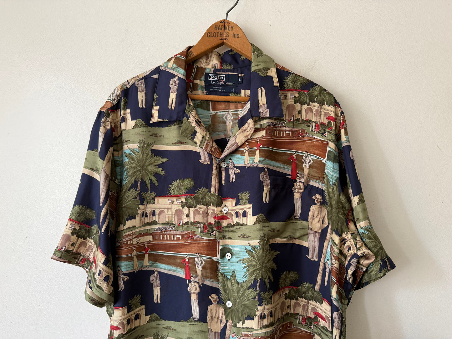 80's Polo Ralph Lauren Silk Graphic Shirt