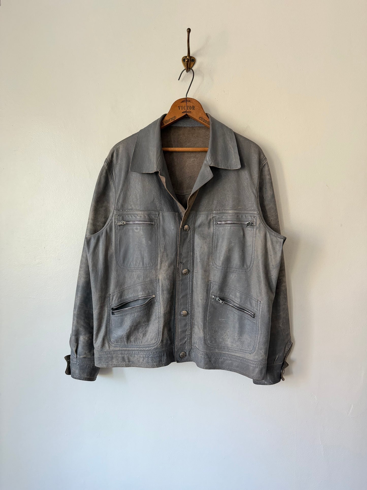 80's Suede Leather Reversible Moto Jacket