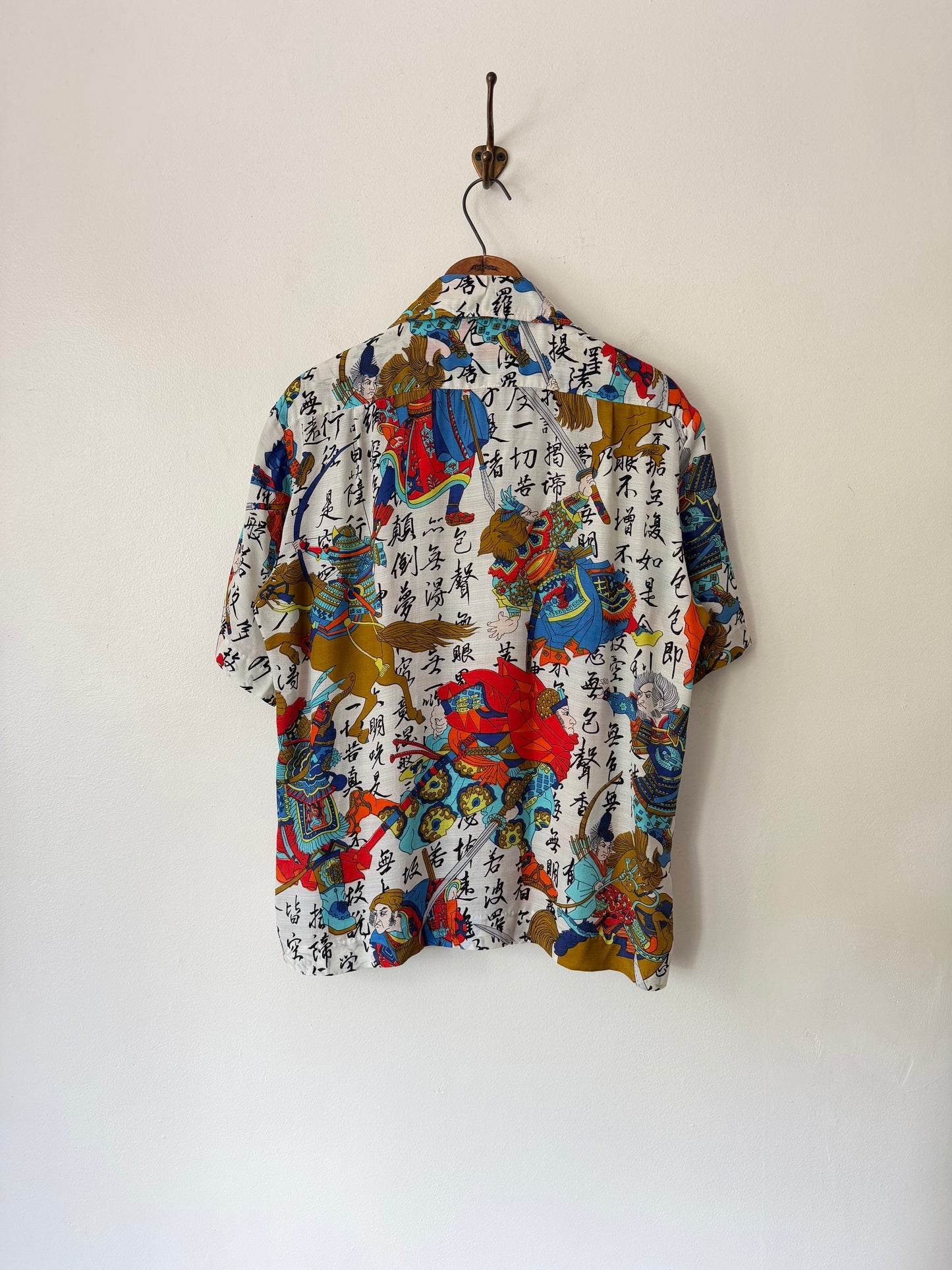 70's Samurai Print Leisure Shirt