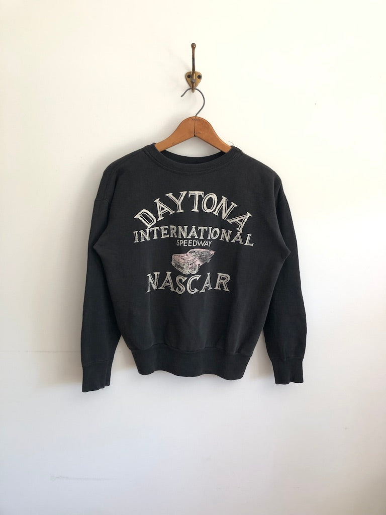 60's Daytona International Speedway Nascar Flocked Sweatshirt