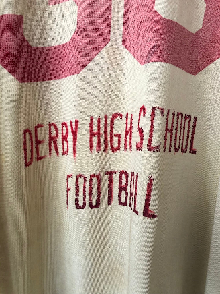 60's Derby High School #36 Distressed Football Jersey