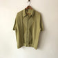 70's Wool Geometric Distressed Button Up Polo