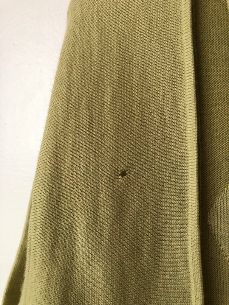 70's Wool Geometric Distressed Button Up Polo