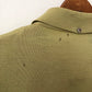 70's Wool Geometric Distressed Button Up Polo