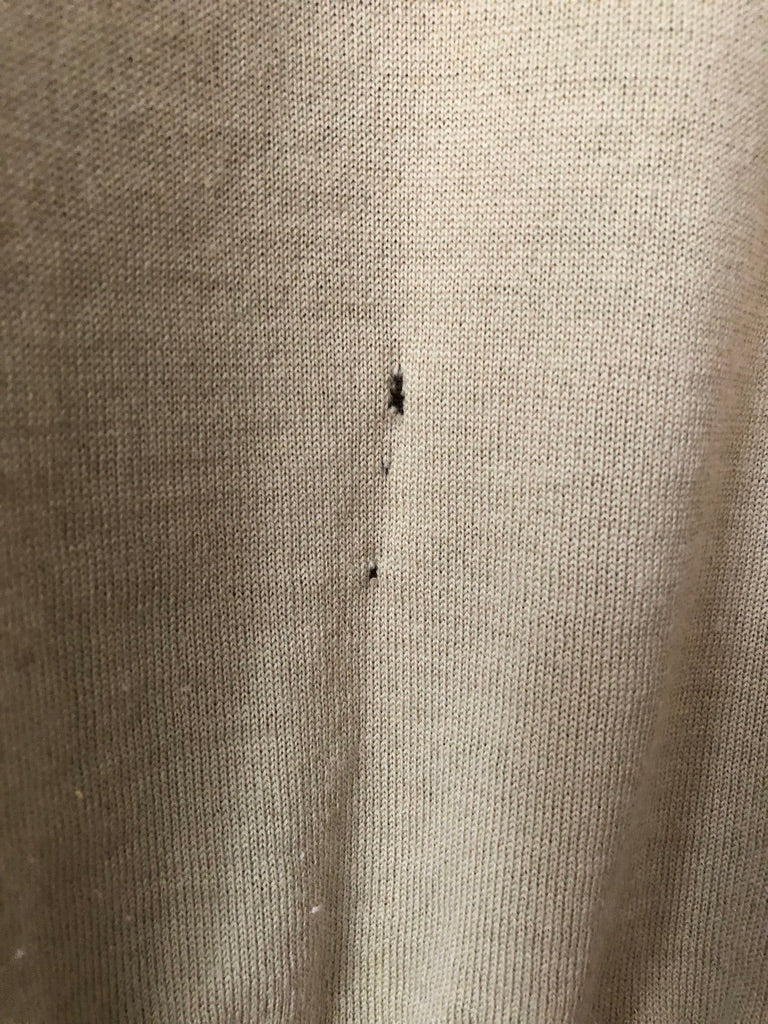 70's Wool Geometric Distressed Button Up Polo