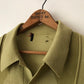 70's Wool Geometric Distressed Button Up Polo
