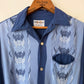 60's Campus Embroidered Paneled Colorblock Shirt
