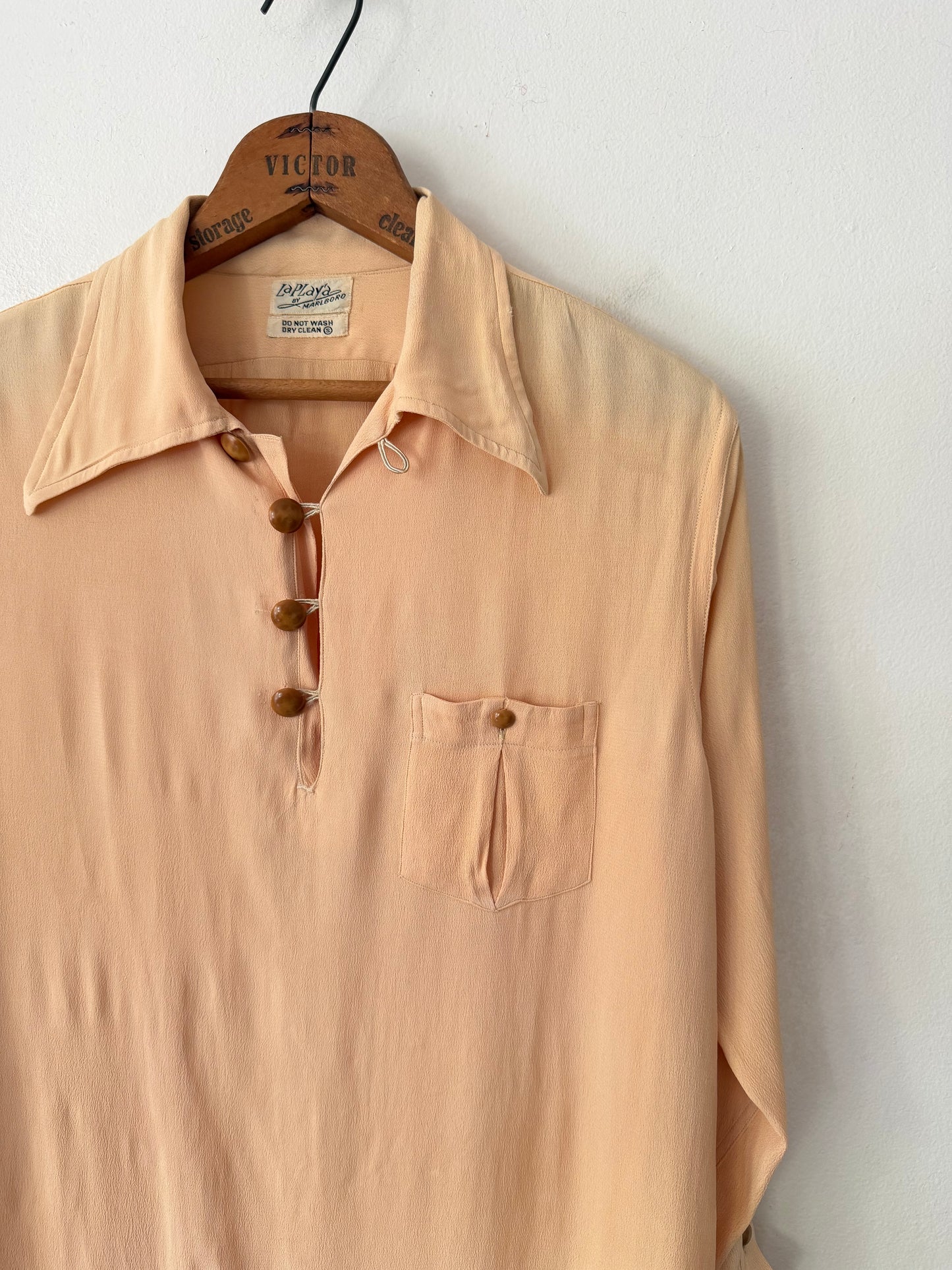50's La Playa Marlboro Sheer Pullover Shirt