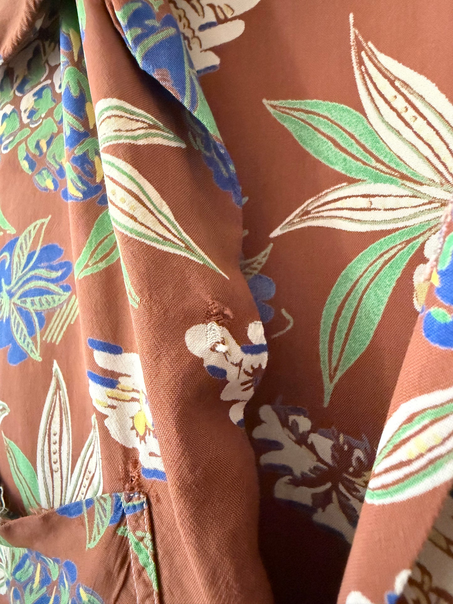 50's National Rayon Pineapple Printed Shirt