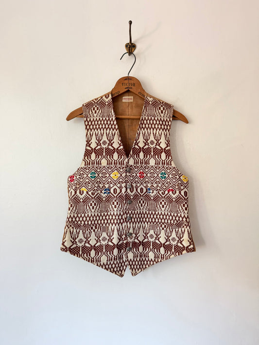 60's Brooks Brothers Festive Embroidered Waistcoat
