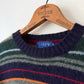90's J Crew Colorful Striped Wool Sweater
