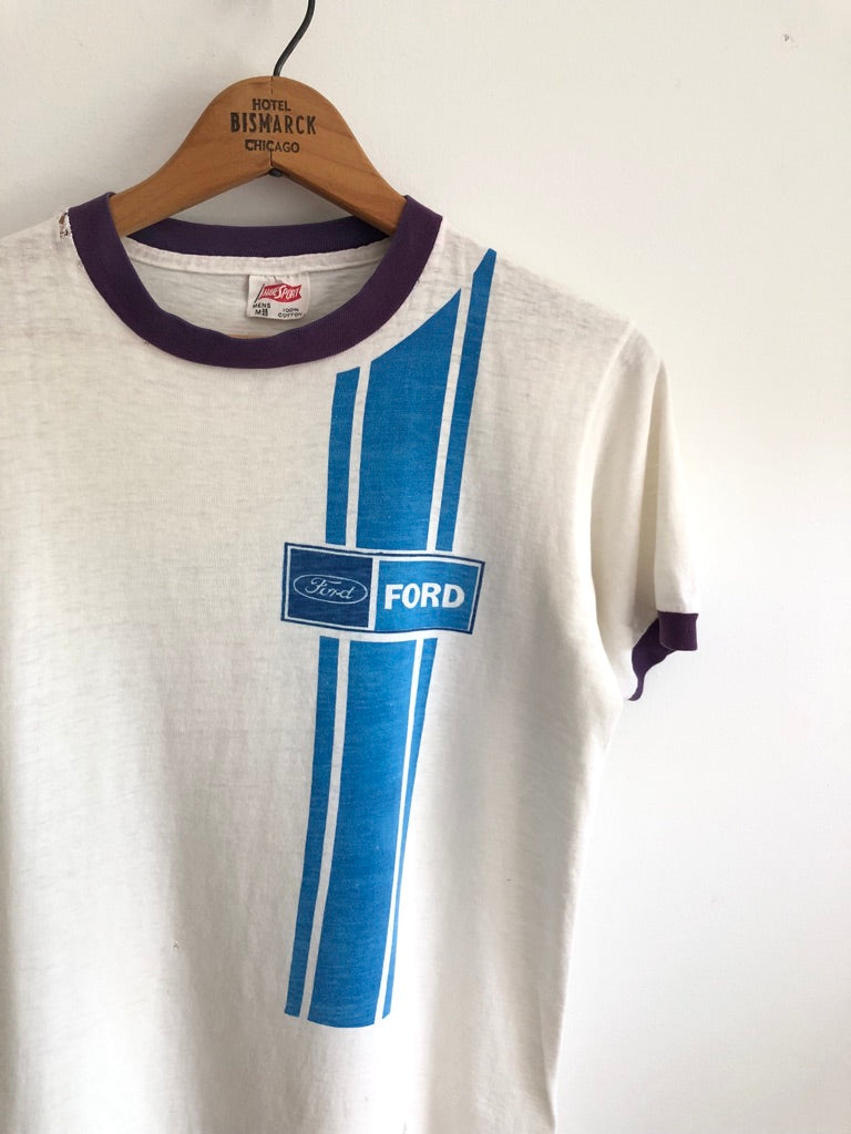 60's Hanesport Ford Ringer Shirt