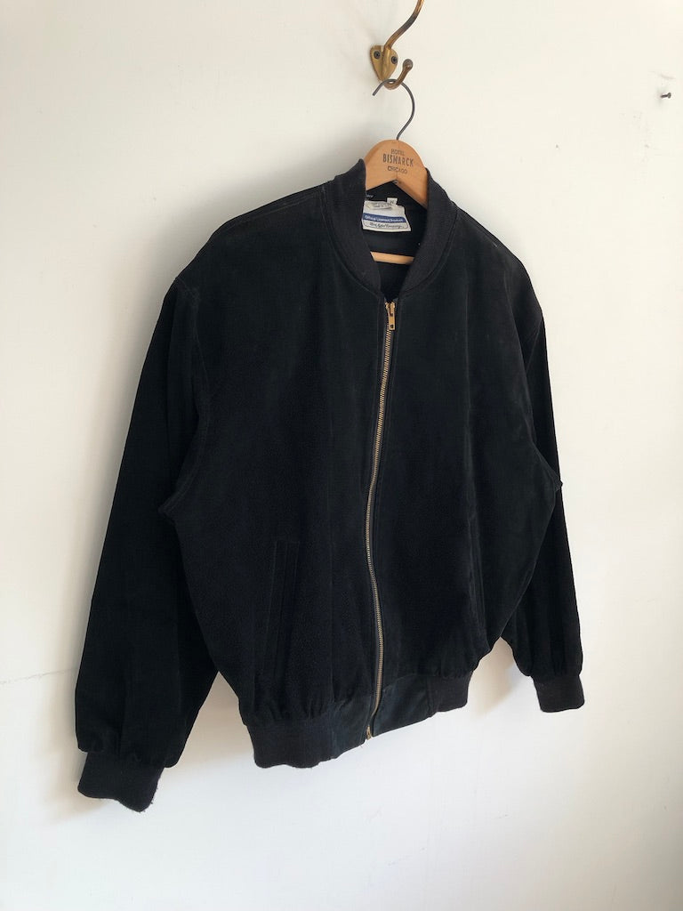 90's Ford Motor Co. Suede Leather Employee Bomber Jacket