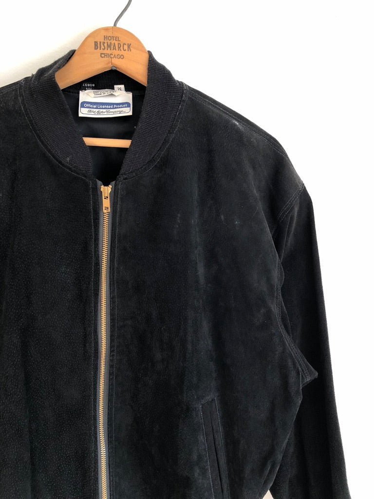 90's Ford Motor Co. Suede Leather Employee Bomber Jacket