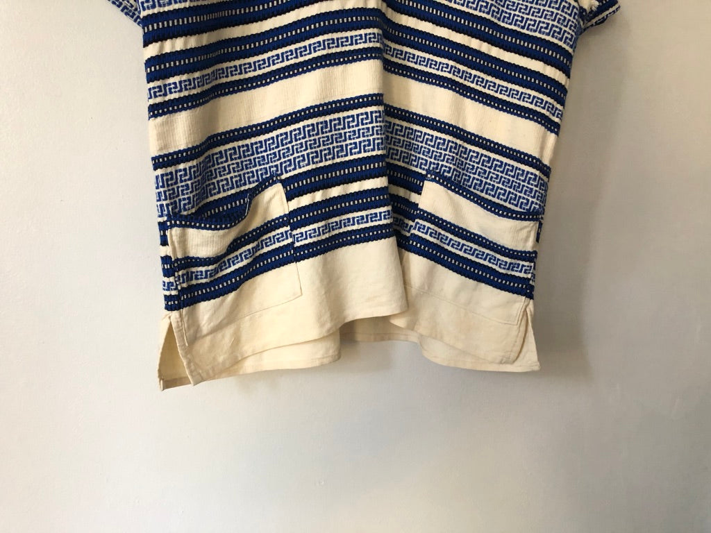 80's Greek Embroidered Striped Sailor Shirt