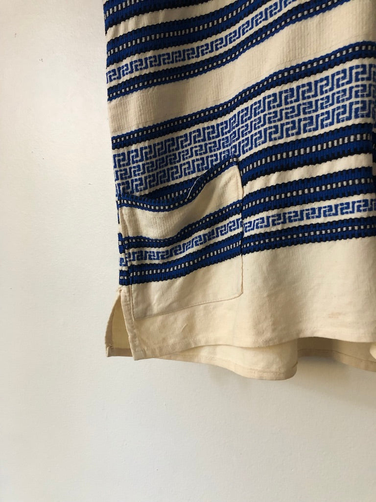 80's Greek Embroidered Striped Sailor Shirt